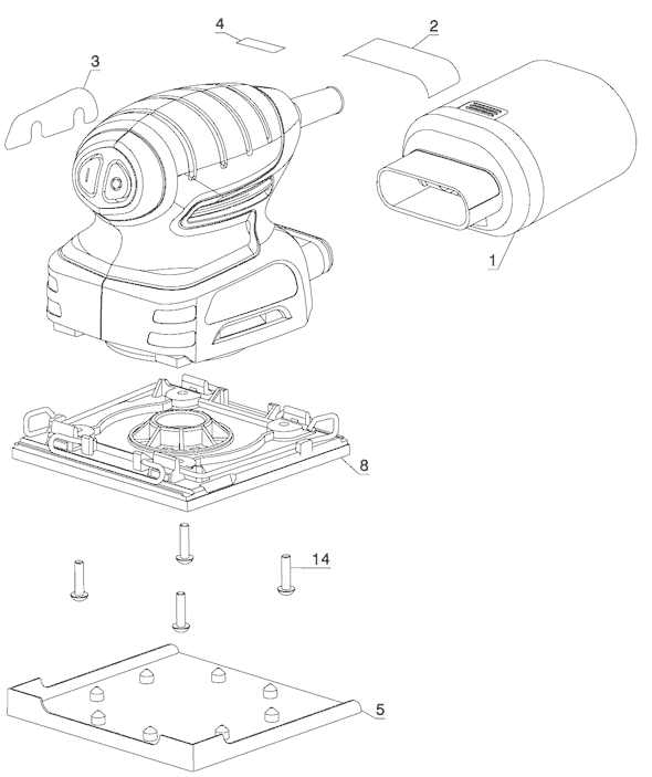 Page A Diagram and Parts List for QS900  Black and Decker Sander Polisher
